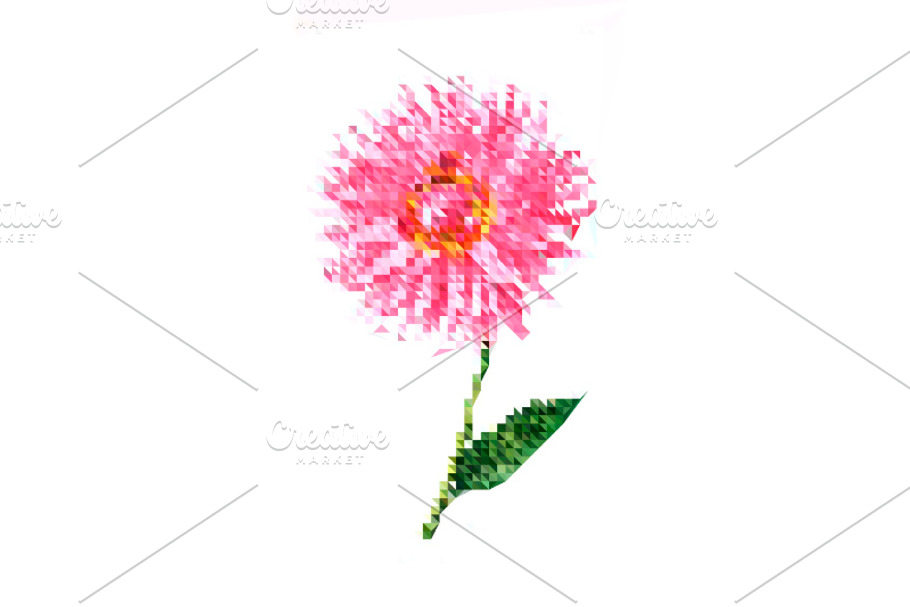 Abstract pink flower vector