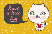 baby cat. Have a nice day vector