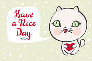 baby cat. Have a nice day vector