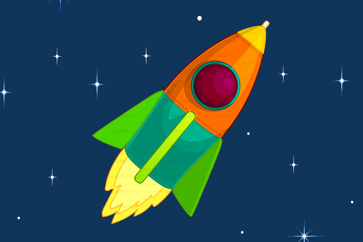 vector aircraft space rocket in Illustrations - product preview 8