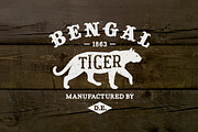 Vintage Label Bengal Tiger