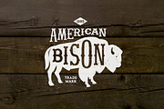 Vintage Label American Bison