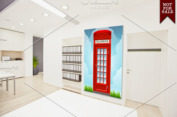 Red English Telephone Box in Illustrations - product preview 1