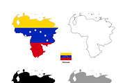 Venezuela country silhouettes