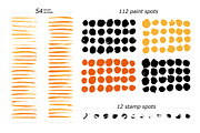 124 brush strokes + 54 paint spots