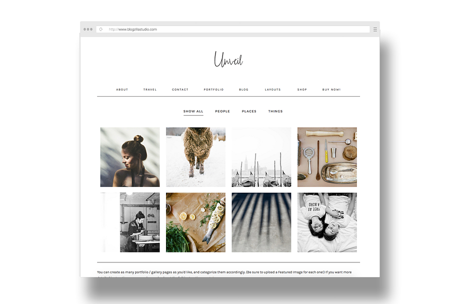 unveil / a portfolio + shop + blog in WordPress Portfolio Themes - product preview 8