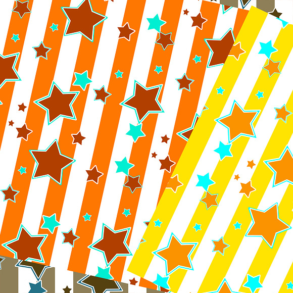 Set of 10 Star patterns in Patterns - product preview 6