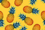Pattern with pineapples.