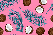 Pattern with coconuts.