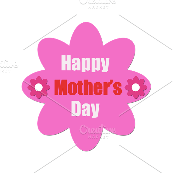 Mother's Day Flower Badge in Objects - product preview 1