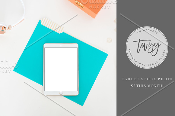 Styled Stock Photo | Tablet Mockup in Mobile & Web Mockups - product preview 2