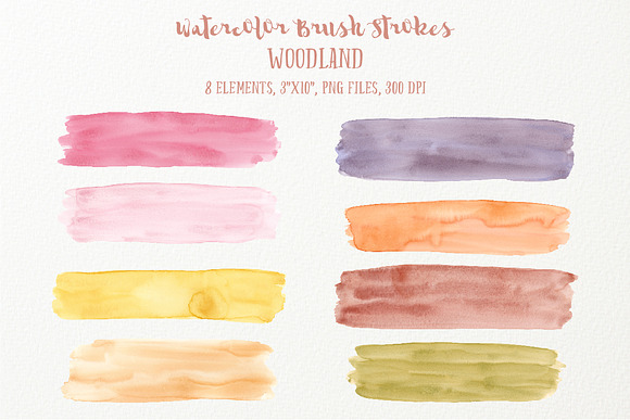 Watercolor Brush Stroke Bundle in Illustrations - product preview 3