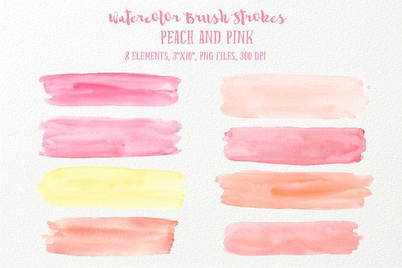 Watercolor Brush Stroke Bundle in Illustrations - product preview 5
