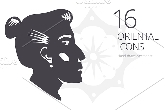 16 Oriental Icons in Illustrations - product preview 1