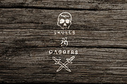 Skulls & Daggers Vector Clipart