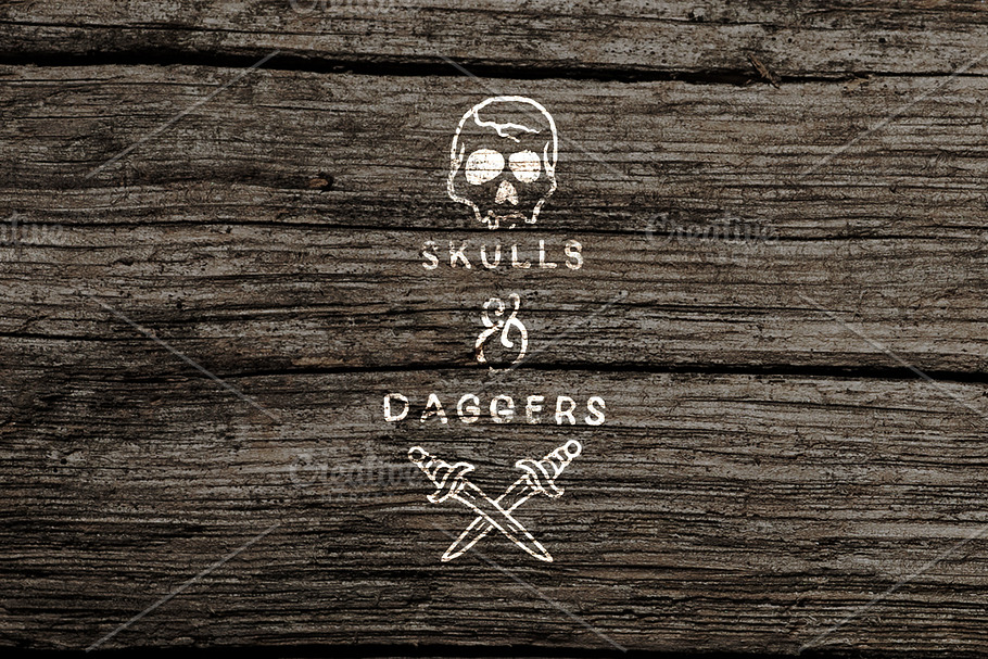 Skulls & Daggers Vector Clipart in Illustrations - product preview 8