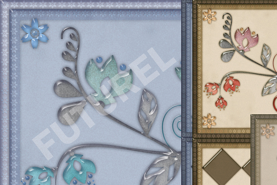 Set of 5 glass tiles. in Textures - product preview 8