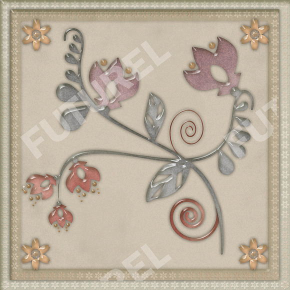 Set of 5 glass tiles. in Textures - product preview 1