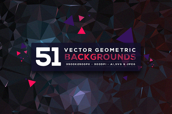 51 Vector Geometric Backgrounds V.4 in Patterns - product preview 1