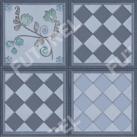 Set of 5 glass tiles. in Textures - product preview 3