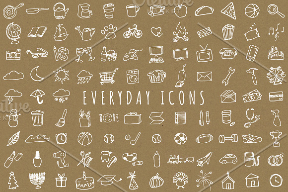 Everyday Items & To Do Clipart Set in Happy Birthday Icons - product preview 3