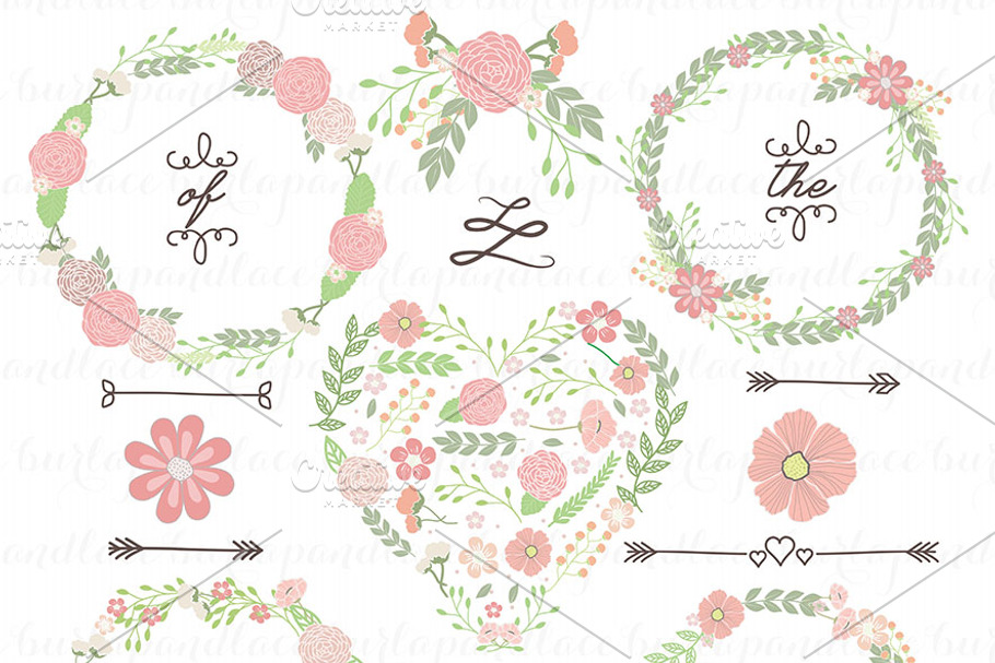 Flowerclipart in Illustrations - product preview 8