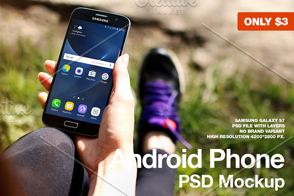 Android Phone Sport PSD Mockup in Mobile & Web Mockups - product preview 2