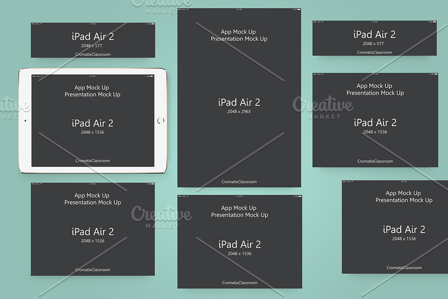 App Presentation Mock Up iPad Air 2  in Mobile & Web Mockups - product preview 8