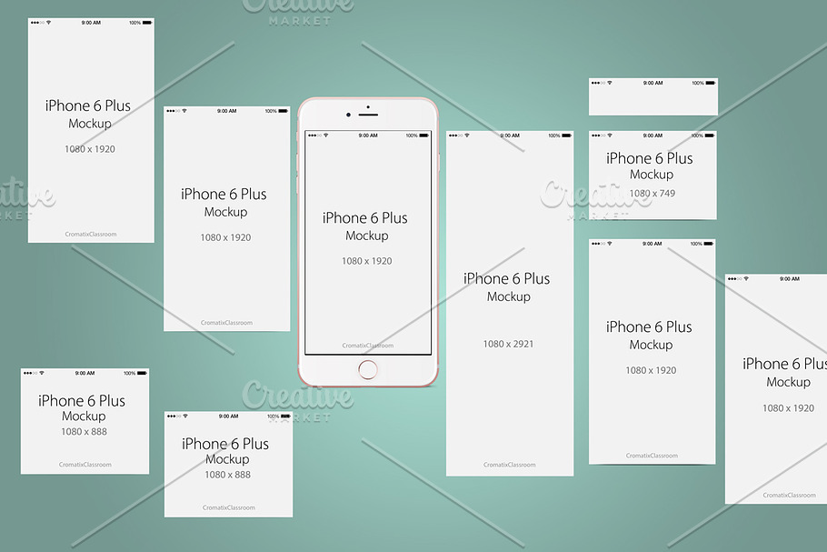 Perspective Mock Up Iphone 6 Plus in Mobile & Web Mockups - product preview 8