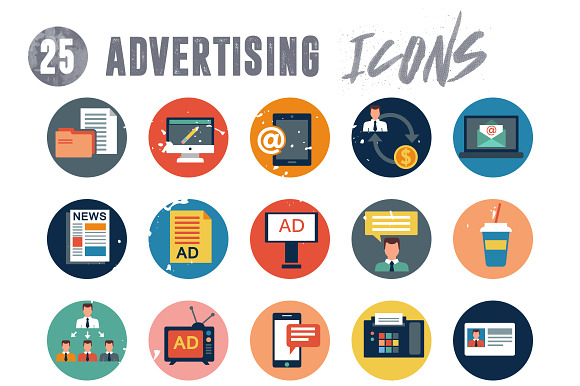 25 Advertising Icons Pack in Infographic Icons - product preview 1