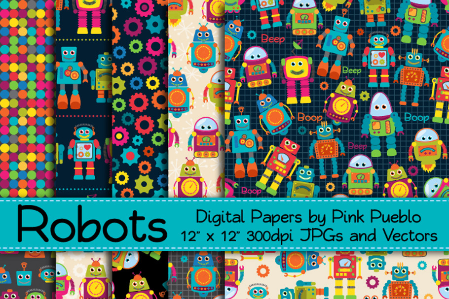 Seamless Robot Patterns or Papers