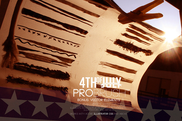 4th Of July - ProBrush™ + Vectors in Photoshop Brushes - product preview 2
