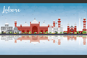 Lahore Skyline with Landmarks