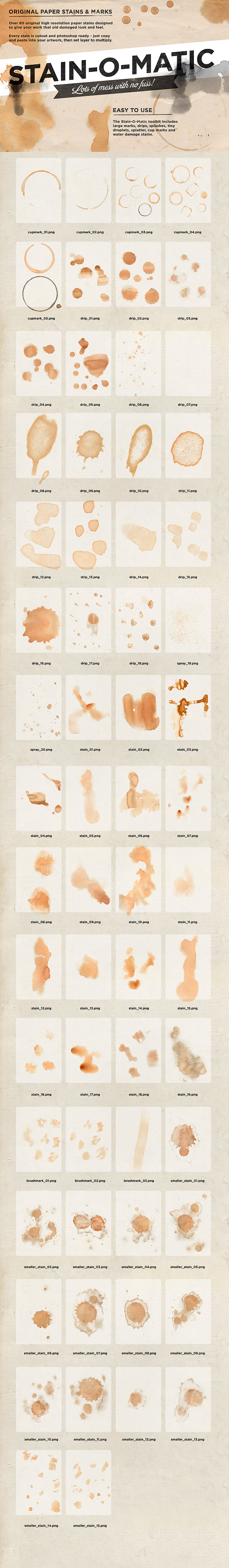 Amazing Paper Stain toolkit in Textures - product preview 5