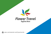 Flower Travel Logo Template
