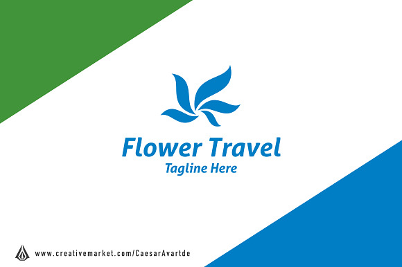 Flower Travel Logo Template in Logo Templates - product preview 1