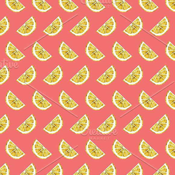 36 Summer Lemon Golden Backgrounds in Patterns - product preview 5