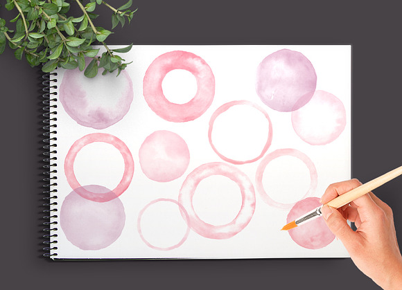 Watercolor Photoshop Brushes Round in Photoshop Brushes - product preview 1