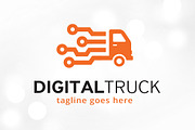 Digital Truck Logo Template