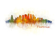 Phoenix Arizona Cityscape Skyline v3