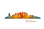 Phoenix Arizona Cityscape Skyline v1