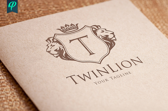 TwinLion - Heraldry Logo Template in Logo Templates - product preview 4