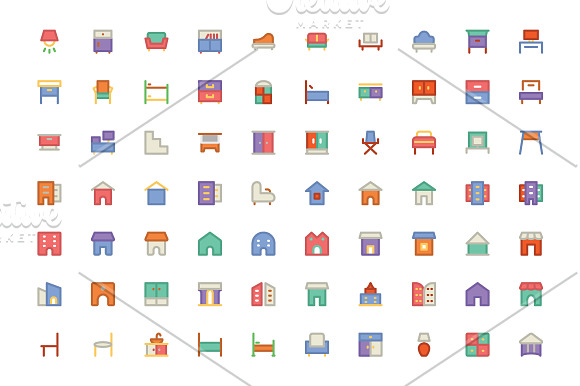 375+ Building and Furniture Icons in Graphics - product preview 3