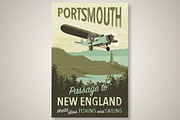 Portsmouth Travel Poster Graphic