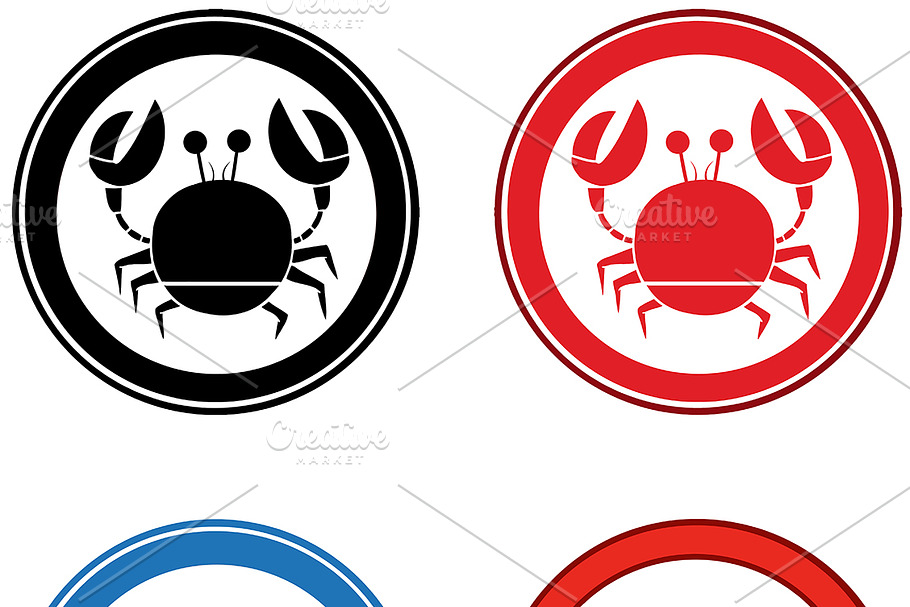 Crab Signs Collection in Illustrations - product preview 8