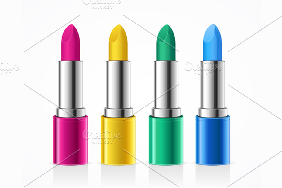 Lipstick Color Set. Vector in Objects - product preview 8
