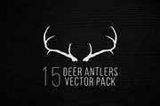 Hand Drawn Deer Antlers Vectors