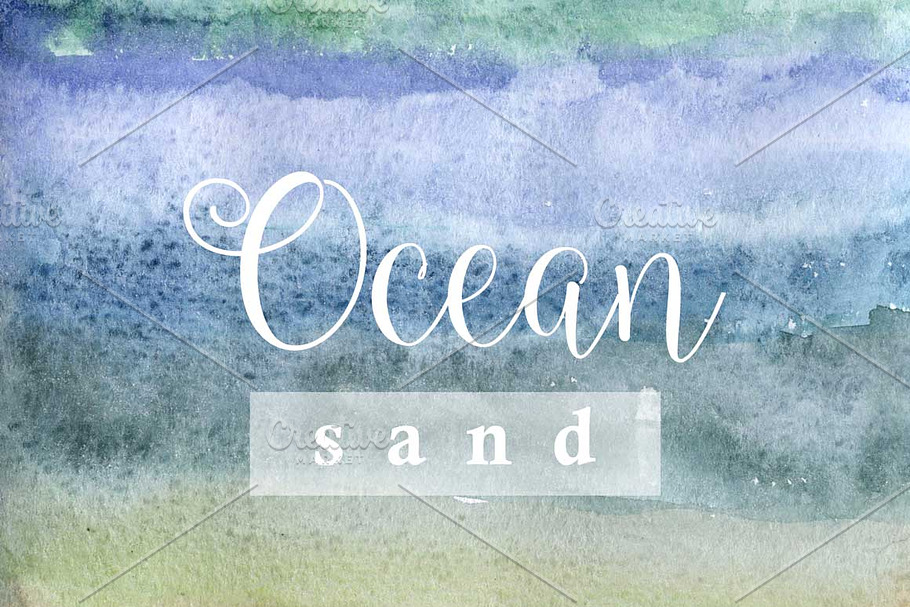 Ocean sand watercolor texture in Textures - product preview 8