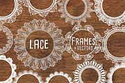 White Lace Frames with Lace Vectors