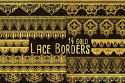 Gold Clip Art - Lace Border Clipart